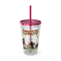 American Chop Suey Sunsplash Tumbler with Straw, 16oz