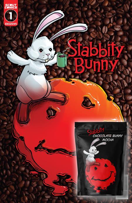 Stabbity Bunny #1 - Comics on Coffee Limited Edition Variant with 2 oz Mocha Roast Sampler