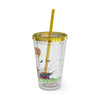 American Chop Suey Sunsplash Tumbler with Straw, 16oz