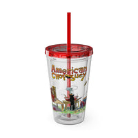 American Chop Suey Sunsplash Tumbler with Straw, 16oz