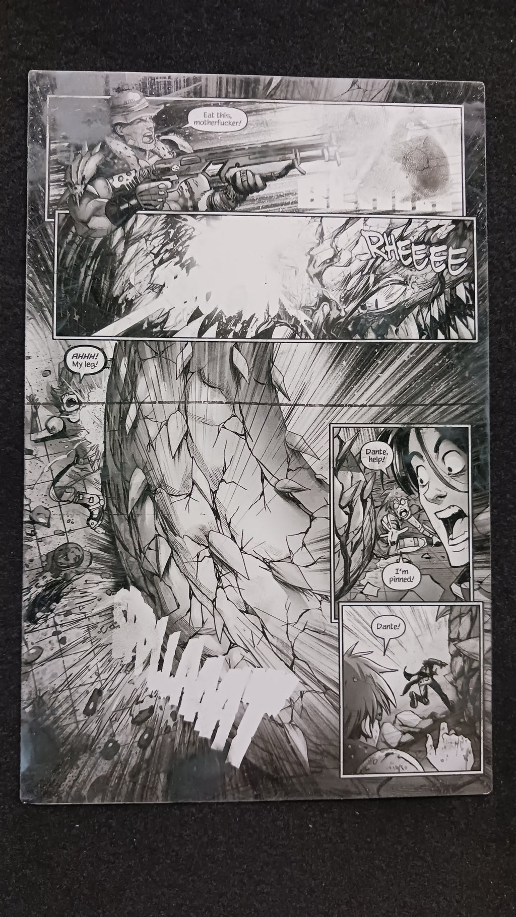 Darkland #3 - Page 10 - PRESSWORKS - Comic Art - Printer Plate - Black