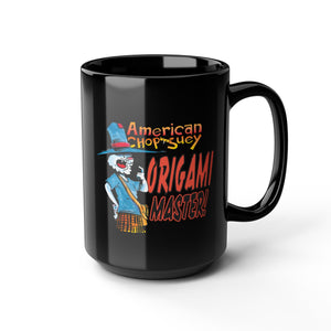 American Chop Suey Origami Master Black Mug, 15oz