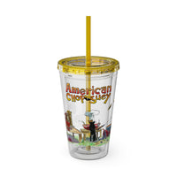 American Chop Suey Sunsplash Tumbler with Straw, 16oz