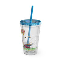 American Chop Suey Sunsplash Tumbler with Straw, 16oz