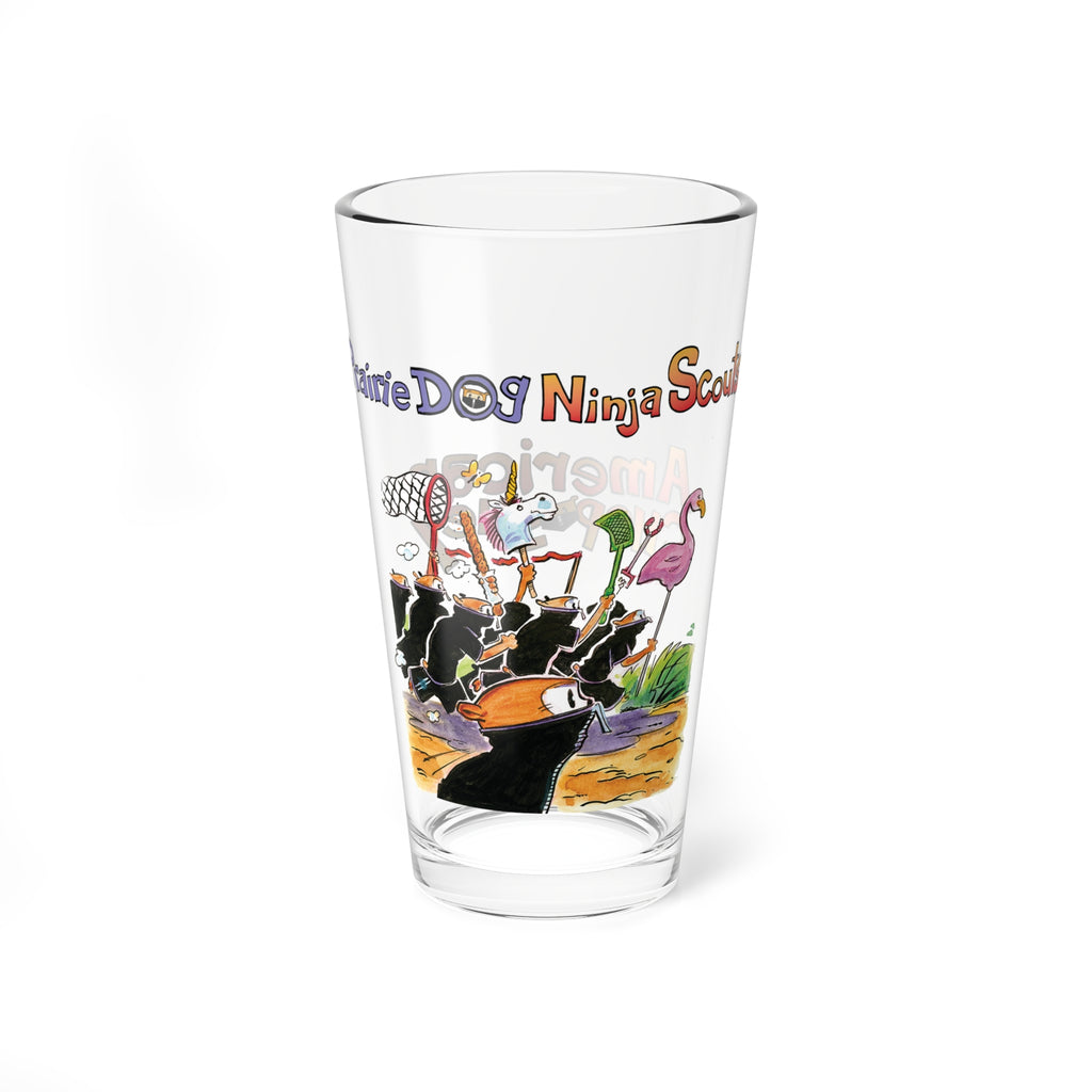 Prairie Dog Ninja Scouts from American Chop Suey Pint Glass, 16oz