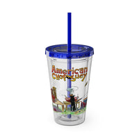 American Chop Suey Sunsplash Tumbler with Straw, 16oz