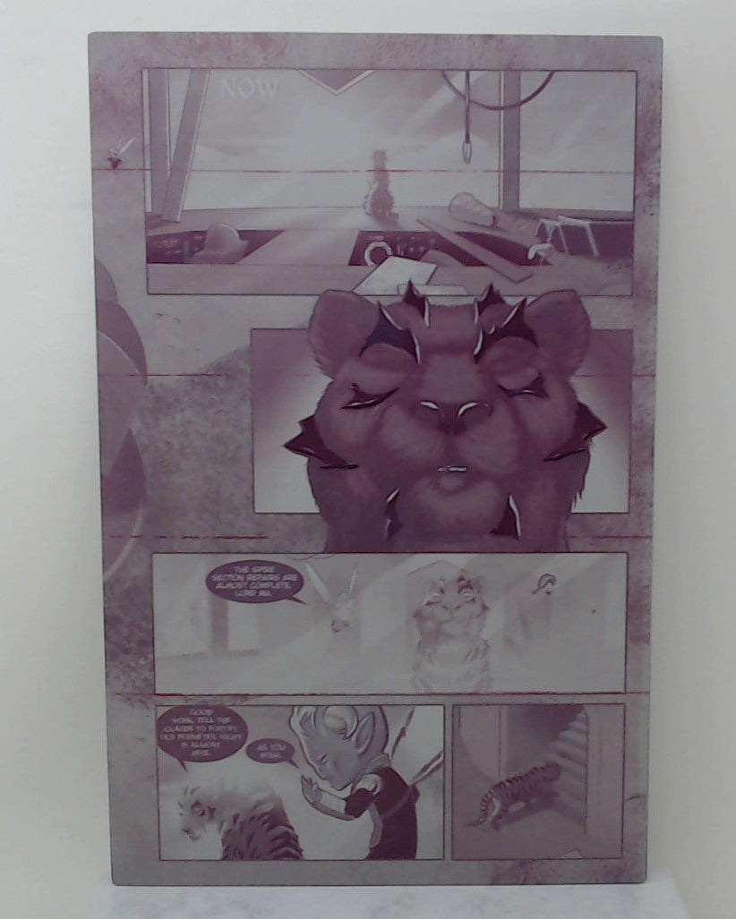 By The Horns Dark Earth #8 -  Page 13 - Splash - Magenta - Comic Printer Plate - PRESSWORKS