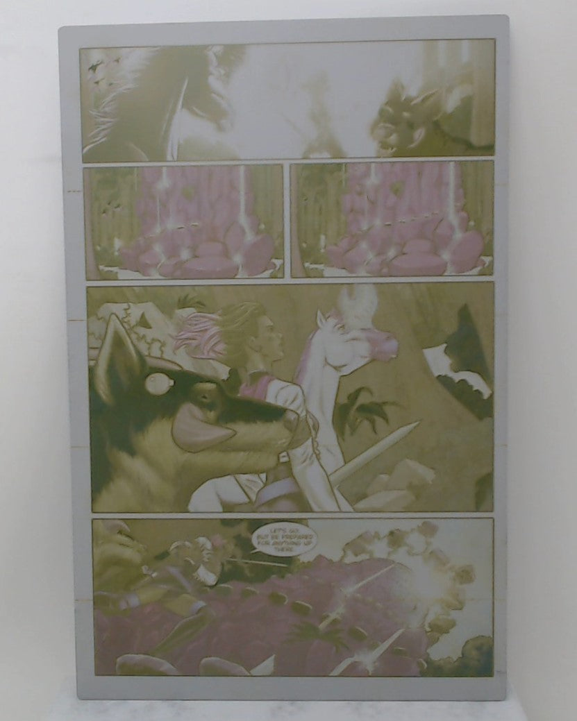 By The Horns Dark Earth #9 -  Page 10 - Yellow - Comic Printer Plate - PRESSWORKS