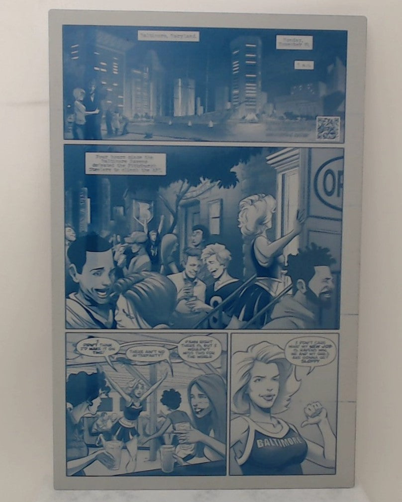 Charm City #1 - Page 1 - Cyan - Comic Printer Plate - PRESSWORKS