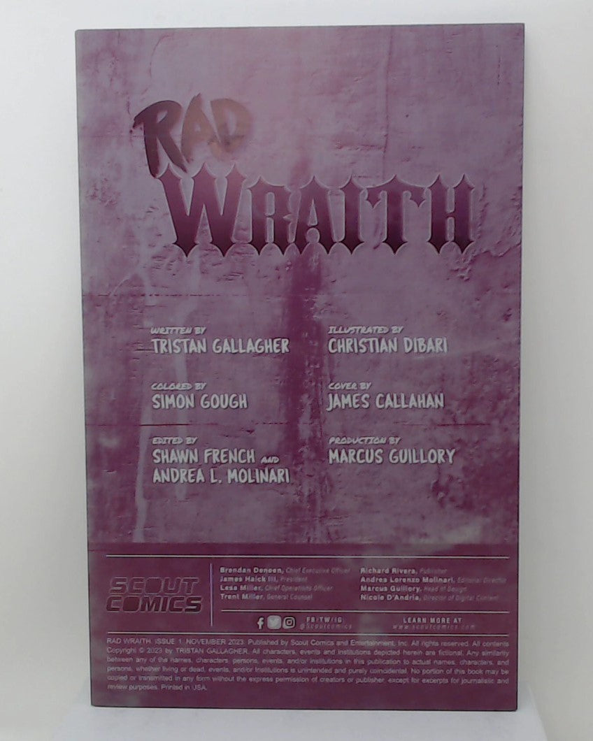 Rad Wraith - Double Feature #1 - Inside Front Cover - Magenta - Comic Printer Plate - PRESSWORKS