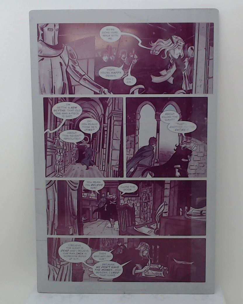 Snow White Zombie Apocalypse #0 - Page 4 - Magenta - Comic Printer Plate - PRESSWORKS