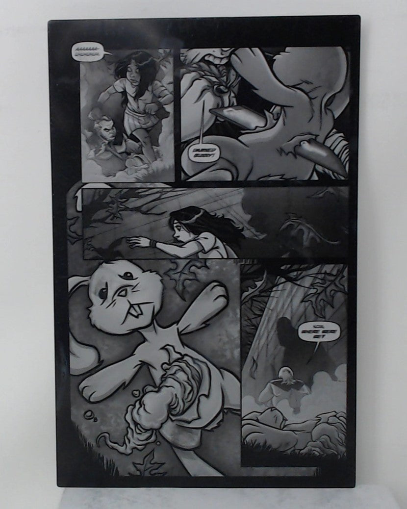 Stabbity Bunny #1 - Comics on Coffee Variant  - Page 17 - Black - Comic Printer Plate - PRESSWORKS