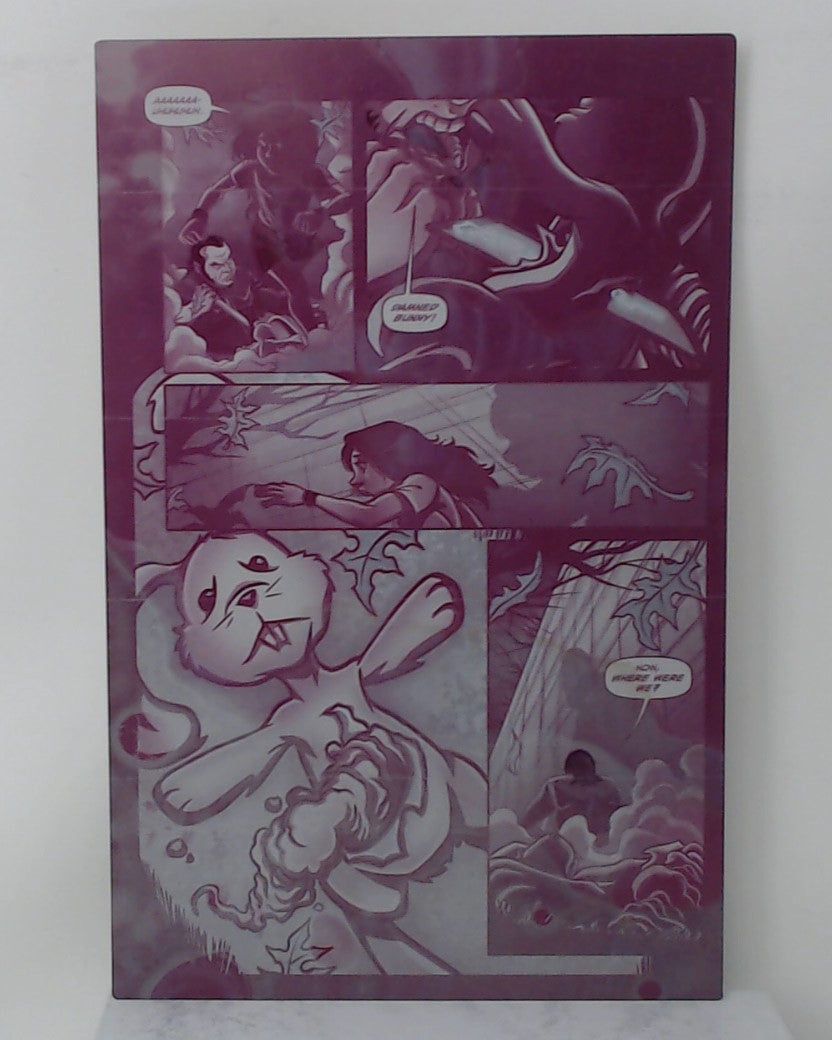 Stabbity Bunny #1 - Comics on Coffee Variant  - Page 17 - Magenta - Comic Printer Plate - PRESSWORKS